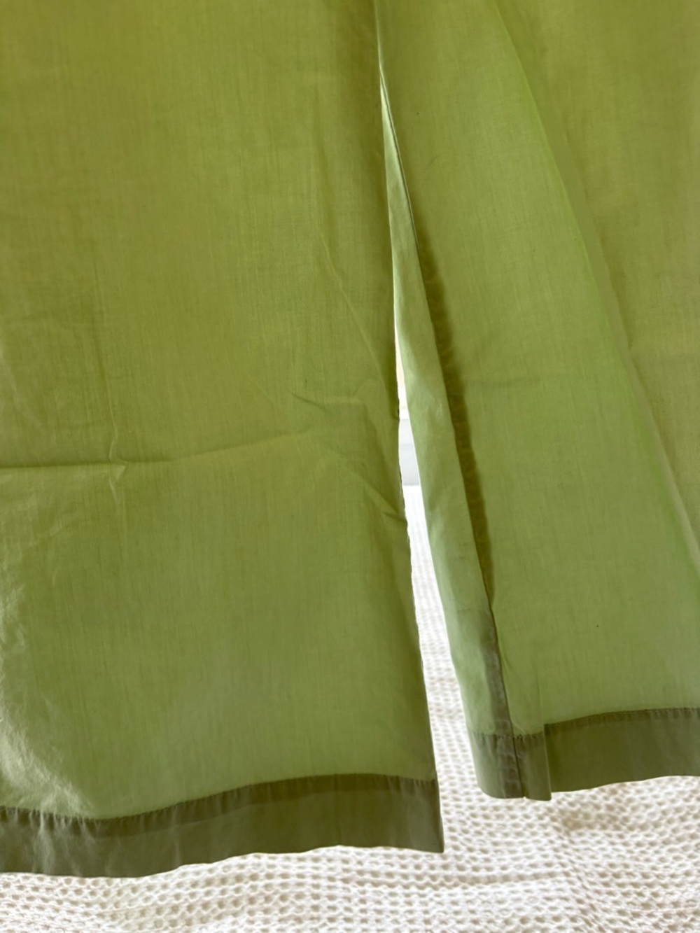 Anthropologie Elevenses Sea Foam Green Wide-Leg Cropped Pants Low Rise Y2K Sz 10 - Picture 12 of 13